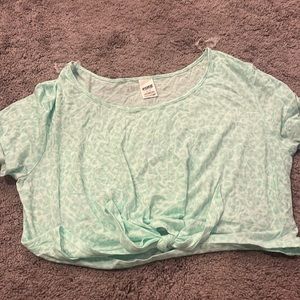 NWOT- Victoria’s Secret PINK crop top tie front Large 2012